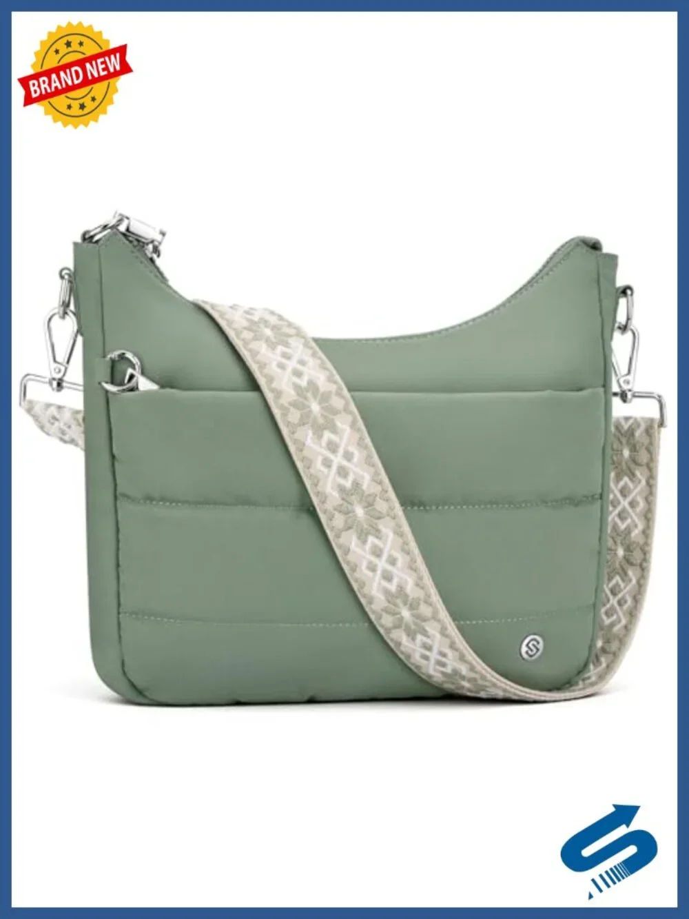 Anti-Theft Crossbody Hobo Bag for Women - RFID Puffer Purse with Wallet